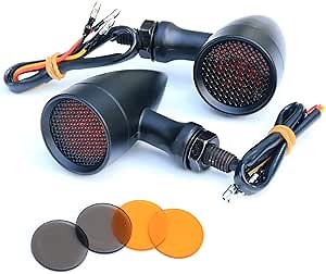 LED Turn Signals for Motorcycle - Powersport Turn Signals Compatible with harley street glide softail road glide sportster, honda gl1800 vt600c vt750c2b, kawasaki en500, suzuki m109r