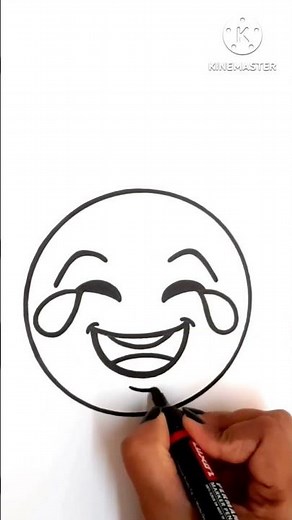 Crying Laughing Emoji Drawing 😂 #shorts #youtubeshorts #viralshorts #easy #funny #trending