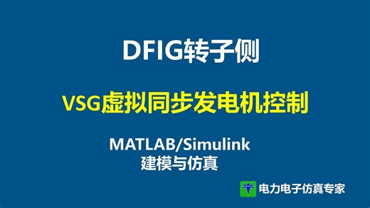 DFIG VSG 转子侧虚拟同步控制VSG的电压型双馈发电机DFIG matlab 仿真 模型