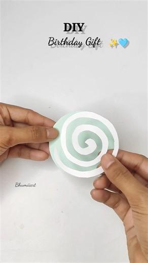 DIY Birthday gift card ✨💙 #diy #cardcreations #paperart #craft #carddesigner #handmade #birthdaycard