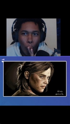 ‎𝖆𝖑𝖆𝖆 | الاء‎ on Instagram‎: "Ellie drawing in 40 min with mouse 🖱️ رياكشنه 😂 @ozzy.ii1 #art #رسم #garticphone #gartic_phone #mouse_art #fyp #reels #explore #يوتيوبر #ellie #lastofus #ميمز #reaction"‎