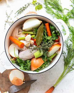 Homemade Chicken Broth, Fresh and Simple