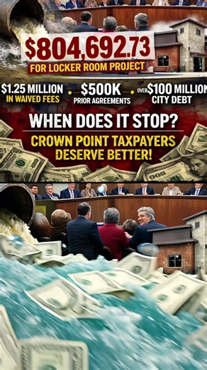Crown Point officials are celebrating the Bulldog Park locker room as a “partnership.” Here’s what taxpayers should really understand. On March 3, 2025 — the same night the City Council voted to raise sewer rates on residents — the Redevelopment Commission approved $804,692.73 for the Bulldog Park/Wheeler Middle School locker room project. Attached are the minutes of Redevelopment Commission Meeting Minutes Monday, March 3, 2025 @ 5:30 p.m. https://crownpoint.in.gov/AgendaCenter/ViewFile/Minutes