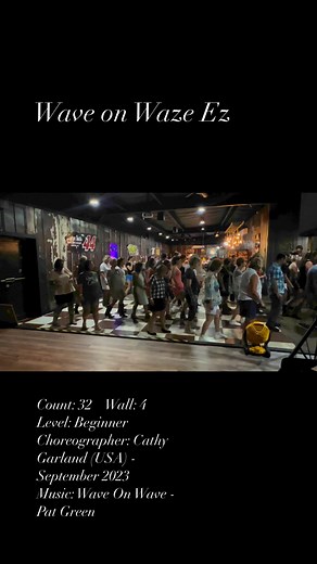 4.3K views · 48 reactions | One of our favorite dances !!! Wave on Wave EZCount: 32 Wall: 4Level: Beginner Choreographer: Cathy Garland (USA) - September 2023Music: Wave On Wave - Pat Green Granite State Stomp thank you for a beautiful dance !!! We love it !!! | Line Dancing with Kipala | Facebook