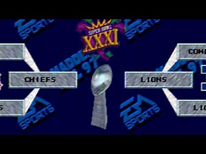 Madden NFL 97 Sega Genesis Super Bowl Detroit Lions vs Kansas City Chiefs Gameplay Only Longplay
