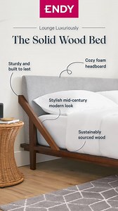 Elevate your sleep with the Solid Wood Bed—built with kiln-dried wood for 𝗹𝗼𝗻𝗴-𝗹𝗮𝘀𝘁𝗶𝗻𝗴 𝗰𝗼𝗺𝗳𝗼𝗿𝘁. ✓ Fast & free shipping ✓ 30-night risk-free trial ✓ No boxspring required | Endy