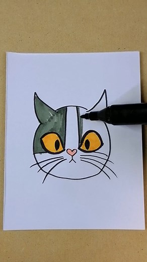 80K views · 2K reactions | Como Dibujar un Gato Facil  Dibujos Faciles #gatos #ideas #truco #reels #dibujar | Easy Art | Facebook