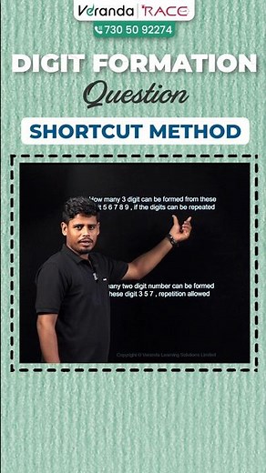 DIGIT FORMATION QUESTION | SHORTCUT METHOD