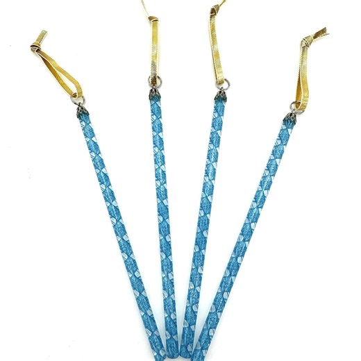 Aqua Filigree Glass Icicle Ornaments, Handblown Art Glass Icicles Set of 4 - Etsy Canada