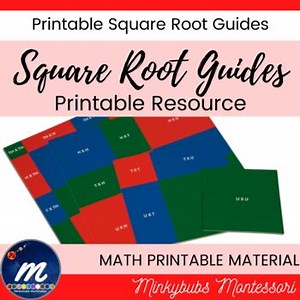 Guide Squares for Squaring and Square Root Patterns Montessori Printable