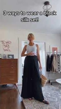 Help me decide how to wear my new matching black silk set from... #Shorts #jenknowsbestblog