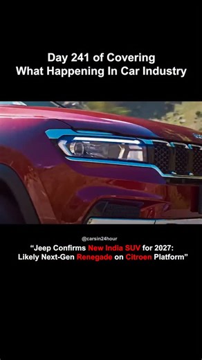 Cars on Instagram: "Jeep is planning a major comeback in India. 🚙🇮🇳 As part of its "Strategic Plan Jeep 2.0," the brand has confirmed a new SUV for 2027. It's widely expected to be the next-generation Jeep Renegade, targeting the popular compact SUV segment against rivals like the Hyundai Creta and Kia Seltos. The key to its competitive price? It will likely be built on a shared Stellantis platform (like Citroën's CMP) and achieve 90% localization in India. The plan also includes using India 