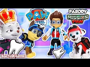 PAW PATROL Nickelodeon Mission Paw Royal Rescue Sweetie Stole Marshalls Tooth a Paw Patrol Toy Video