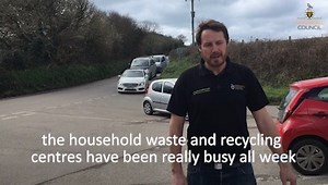 Please avoid making unnecessary trips to household waste and recycling centres this weekend. At some centres waiting times have reached over an hour in recent days, with very long queues forming. More on this ➡️ bit.ly/3ecgGlD | Cornwall Council