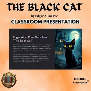 THE BLACK CAT by Edgar Allan Poe *Powerpoint (PPTX) ELA Literature Presentation