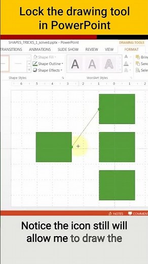 How to lock the drawing tool in PowerPoint