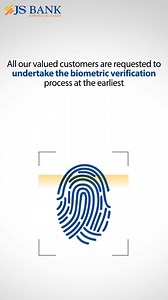 A complete guide of the Biometric verification process for our customers. Watch the video below to understand the Biometric process and its importance. #JSBank #BarhnaHaiAagey #BiometricVerificationProcess | JS Bank