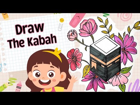 How to Draw the Kaaba Step by Step | Easy Islamic Art for Kids | Low stimulation Calming Nature