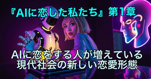 『AIに恋した私たち』第1章　AIに恋をする人が増えている？現代社会の新しい恋愛形態