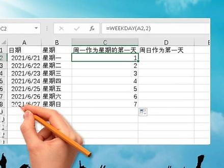 Weekday函数-Excel函数公式入门教程（Office及WPS ） #Excel函数 #Excel技巧