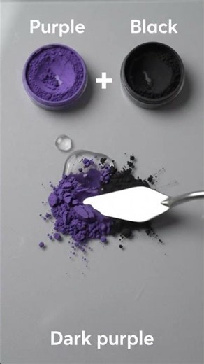 How to Mix Purple and Black to Make Dark Purple🎨🎨 | Color Mixing Guide🎨🎨