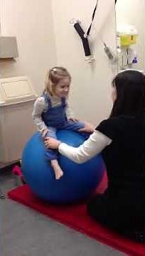 On the big blue yoga ball