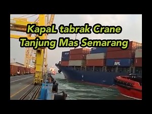 kapal kontainer tabrak dermaga pelabuhan tanjung mas semarang