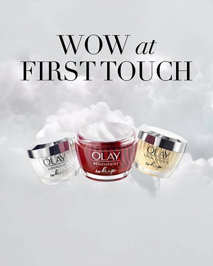 New Olay Whips now available for purchase! Experience WOW at first touch this holiday season. | Olay