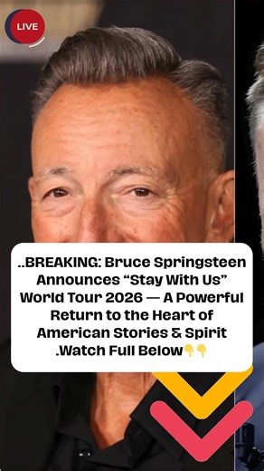 Full story: https://americanews365.azontree.com/breaking-bruce-springsteen-announces-stay-with-us-world-tour-2026-a-powerful-return-to-the-heart-of-american-stories-spirit/ | Maria José - Girassol