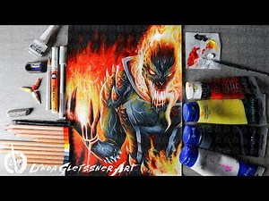 Marvel: Venom Fanart! Colored pencil drawing (time lapse)