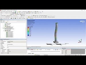 Ansys Workbench Tutorial - Circular Pole (Static and Buckling Ansys)
