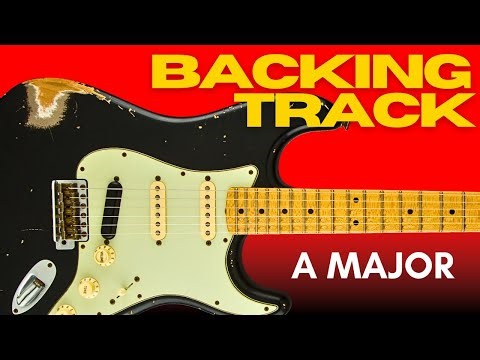 Eric Clapton Inspired Rock Blues Guitar Backing Track Jam in A Major 120 BPM