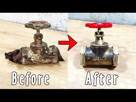 Transforming a Rusty Brass Valve into a Gleaming Piece