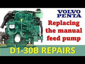 Replacing the hand feed fuel pump on a Volvo Penta D1-30 in a small boat