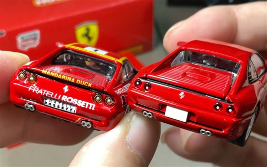 胜利属于红色！1/64法拉利F355授权合金车模对比 TW与TLV