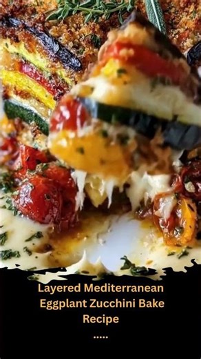 Layered Mediterranean Eggplant Zucchini Bake