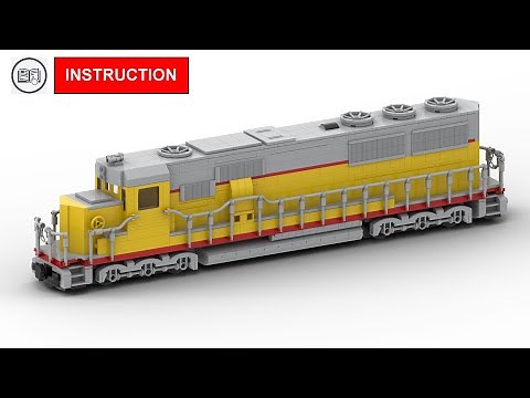 LEGO Train instruction -- Diesel locomotive - EMD SD50 Union Pacific