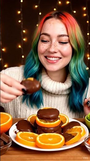 🍫🍊 Chocolate Orange ASMR | Rich & Zesty Eating Sounds | Sugar Spectrum #shorts #asmr