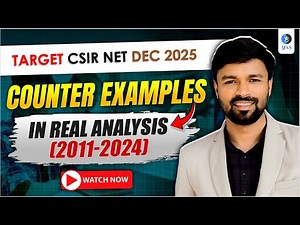 Real Analysis | CSIR NET Mathematics | Counter Examples | IFAS