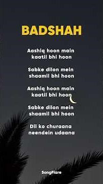 Badshah Song - Try With Your Own Voice 🤍✨| #songlyrics #badshahsong