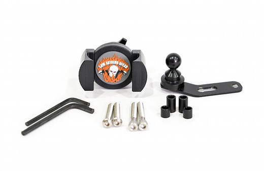 Biker Gripper Cell Phone Control/Perch Mount Kit (Black & Chrome Mounting Bracket Versions-Harley or Metric)-STREET-ADVENTURE-DIRT