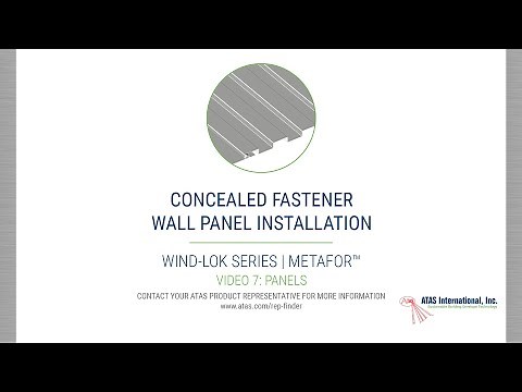 7. Panel Installation | Concealed Fastener, Horizontal Metal Wall Panel Installation