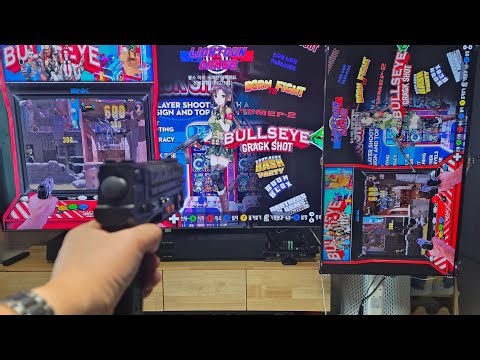 Bullseye Crackshot arcade (49" portrait mode) | x-gunner dual light gun 7.2 firmware update test