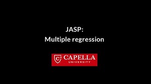 JASP Tutorial Video: Multiple Regression