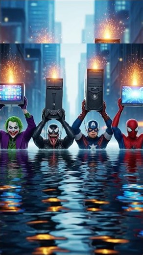 “Spider-Man Saves the Flooded City… With a HAIRDRYER?! 💨🌊