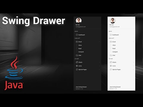 Create Navigation Drawer Menu using Java Swing with FlatLaf