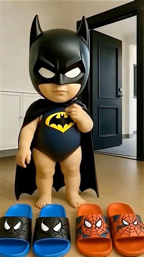Batman and Spiderman Yes No Choose the Right Slippers