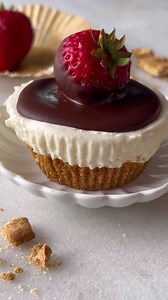 These Mini No Bake Cheesecakes are perfect for a crowd and come together in no time in a muffin tin. They are light, creamy, and a little tangy. Serve them as is or top them with a variety of goodies. Full Recipe: https://biteswithbri.com/mini-no-bake-cheesecakes/ | Bites with Bri