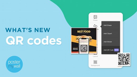Missed our super quick demo of how to add a QR code to any PosterMyWall design? ✨ Watch now and learn how to use QR Codes to lead your customers from your designs to more information on your website. | PosterMyWall