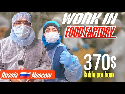 Food Factory Jobs in Moscow, Russia 🇷🇺 | Earn 370 Ruble Per Hour 😍🤑